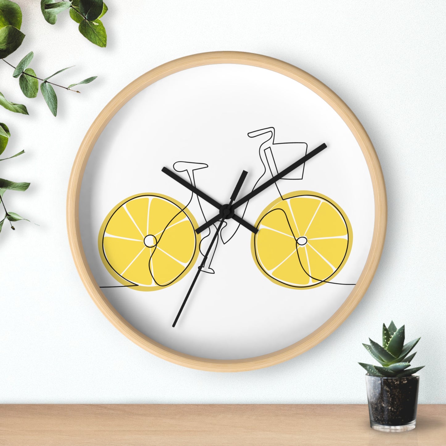 Lemon Wheel Bike Wall Clock