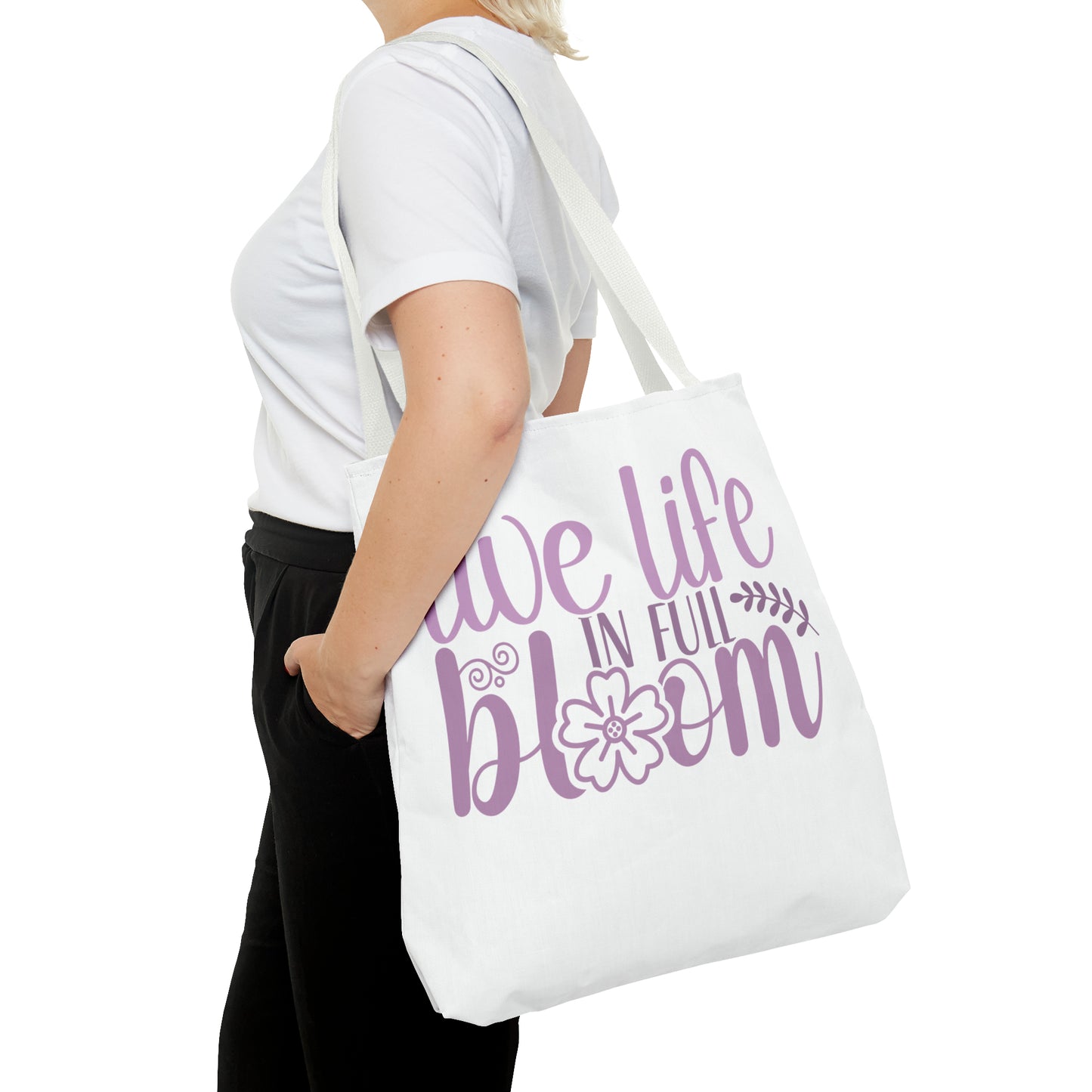 Live Life in Full Bloom Tote Bag (AOP)