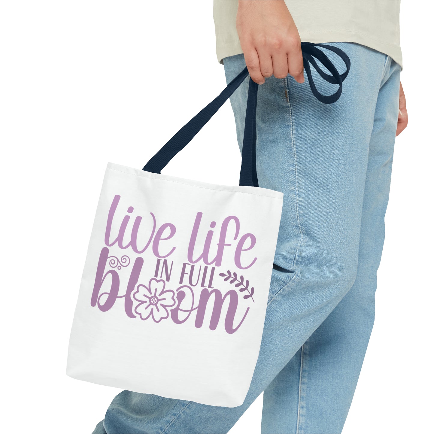 Live Life in Full Bloom Tote Bag (AOP)