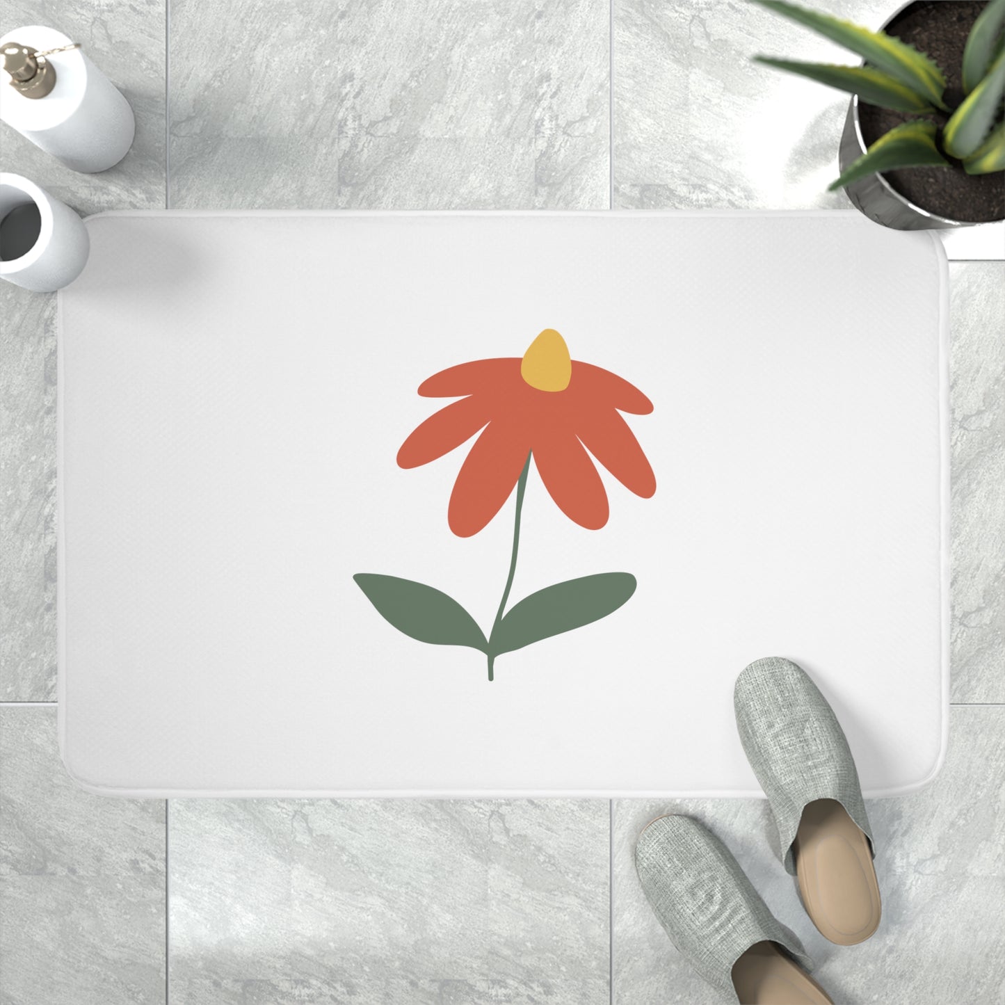 Flower Memory Foam Bath Mat