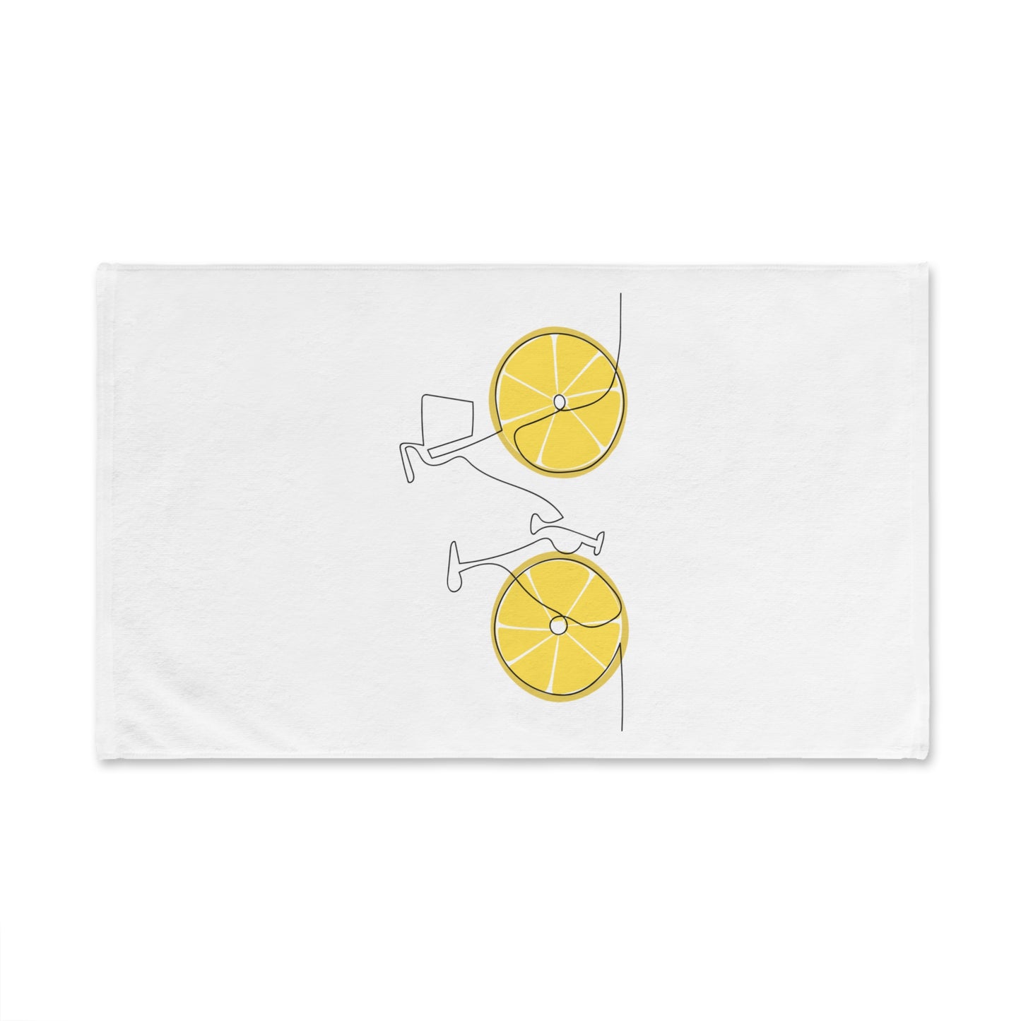 Lemon Wheel Bike Hand Towel