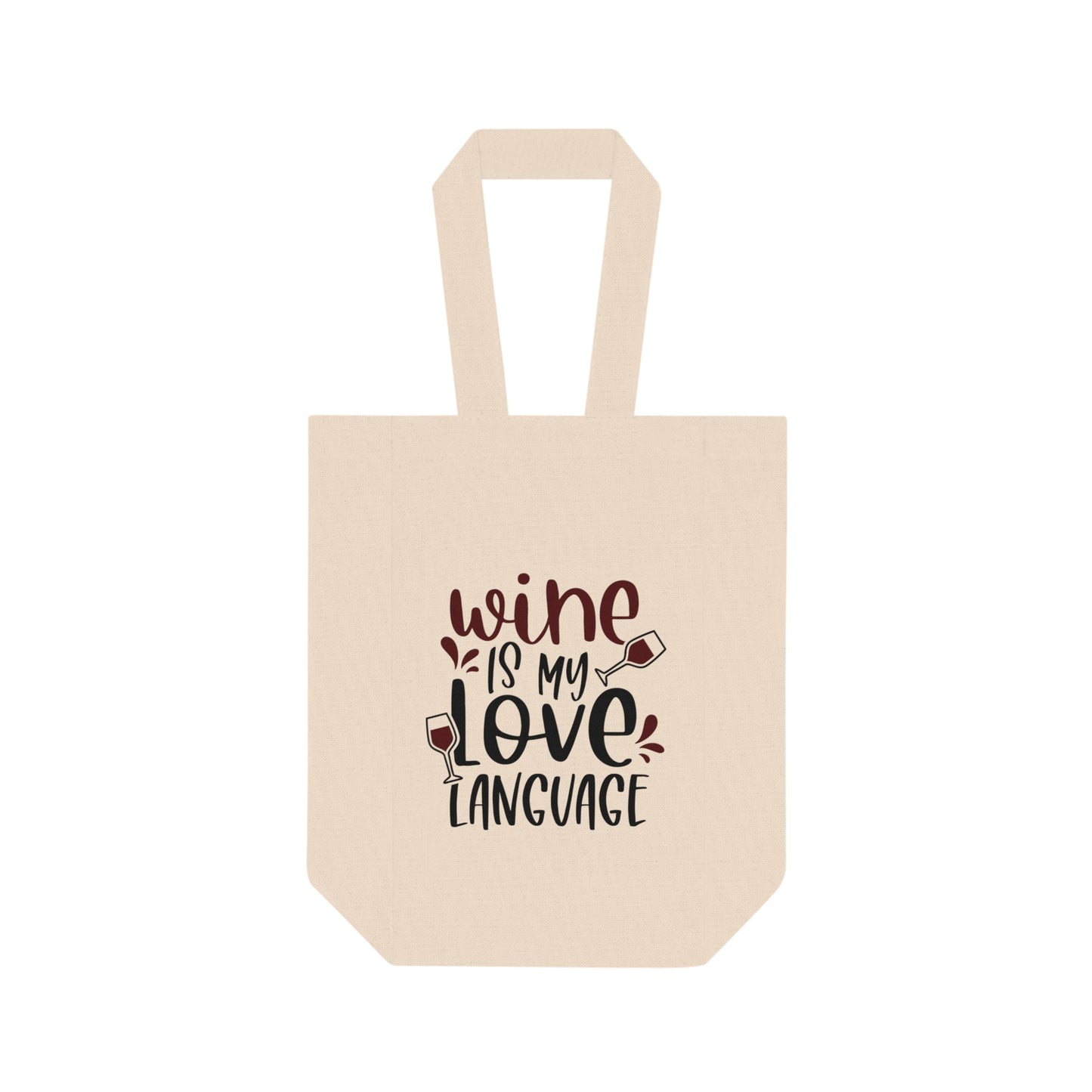 Wine Love Language Double Wine Tote Bag