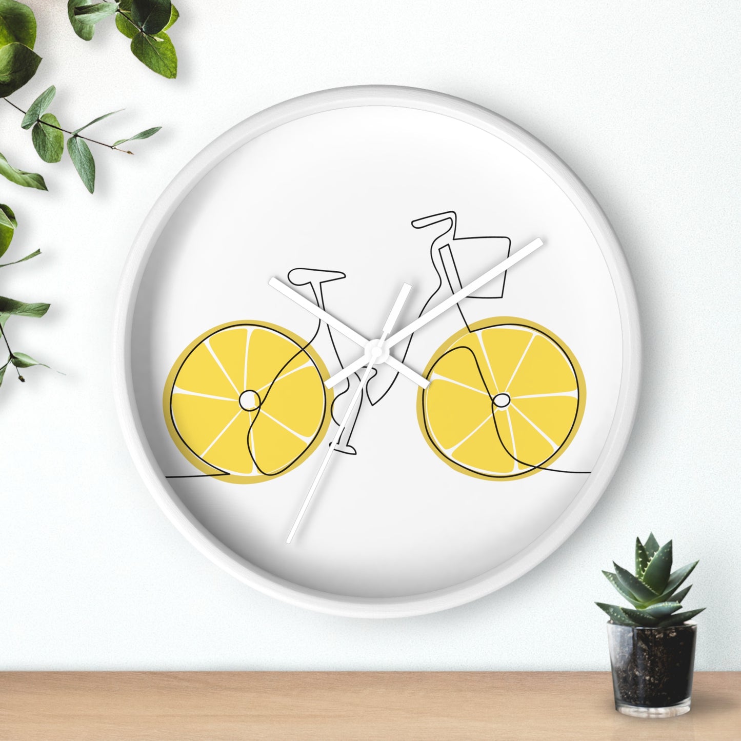 Lemon Wheel Bike Wall Clock