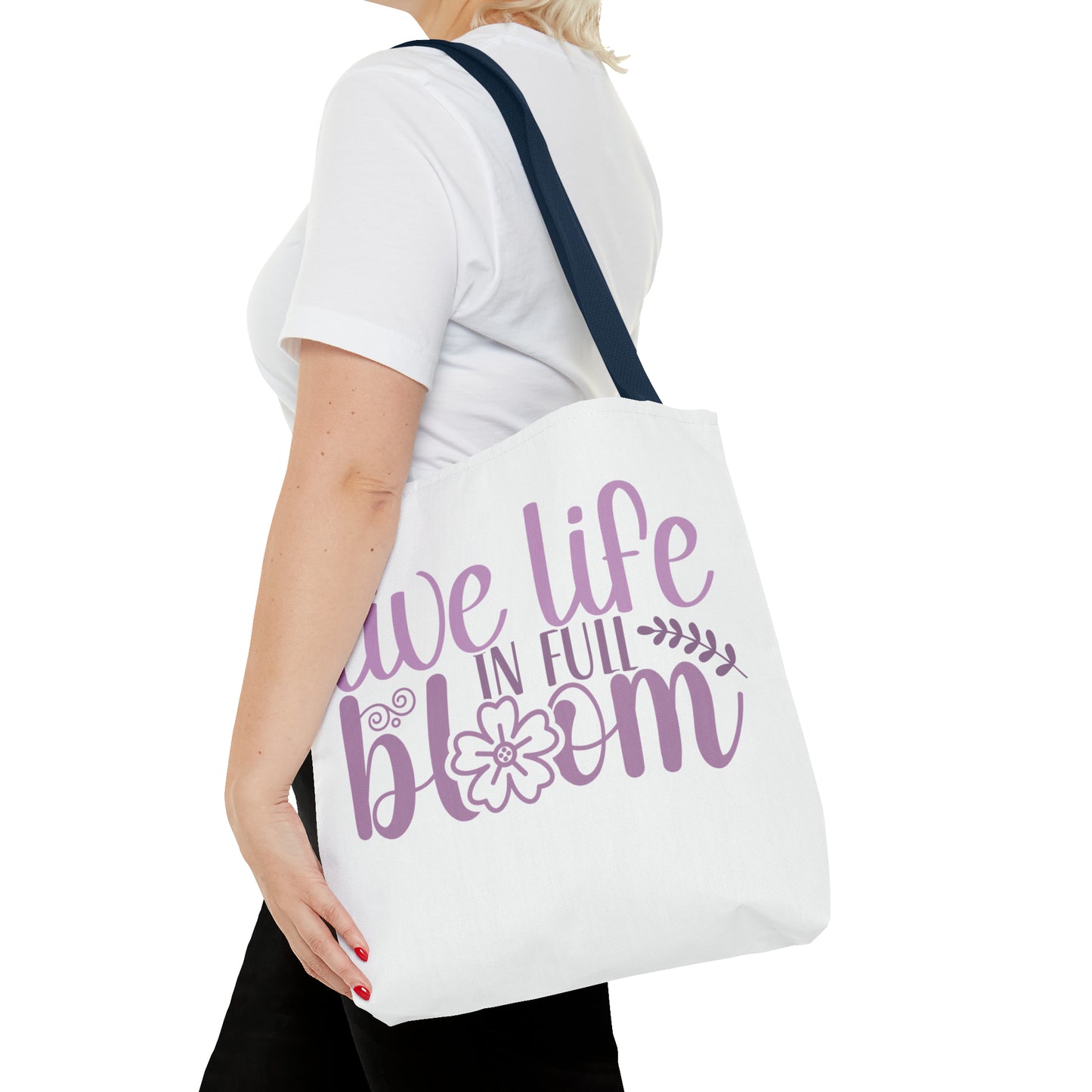 Live Life in Full Bloom Tote Bag (AOP)