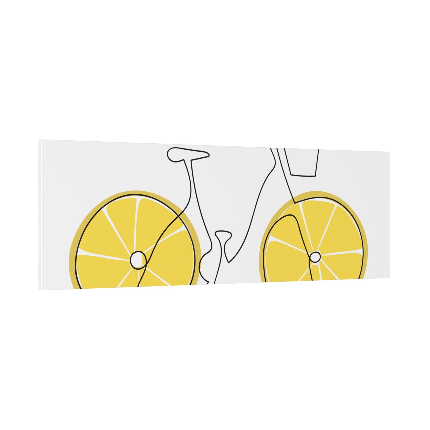 Lemon Wheel Bike Matte Canvas, Stretched, 0.75"