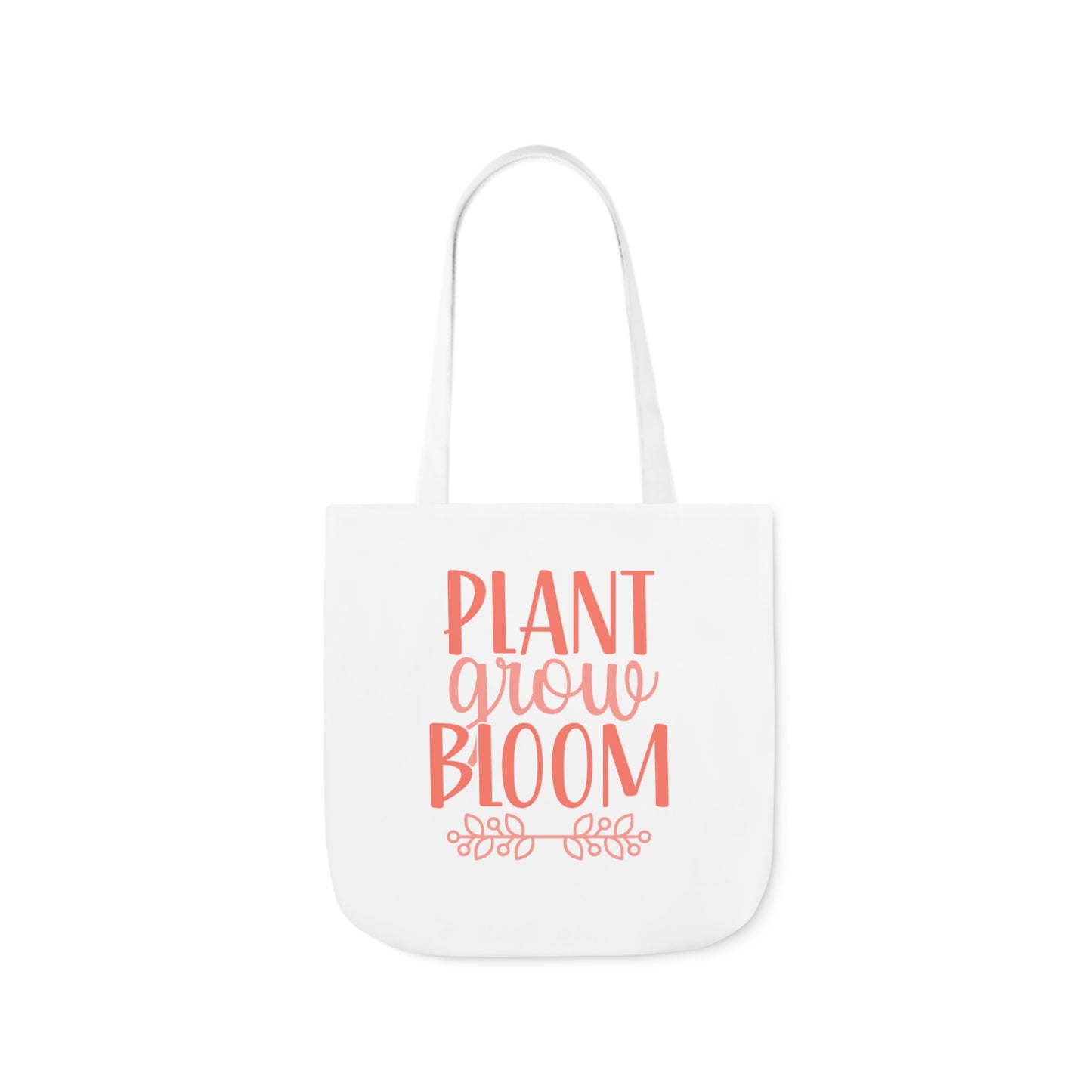 Plant Grow Bloom Spring Canvas Tote Bag, 5-Color Straps