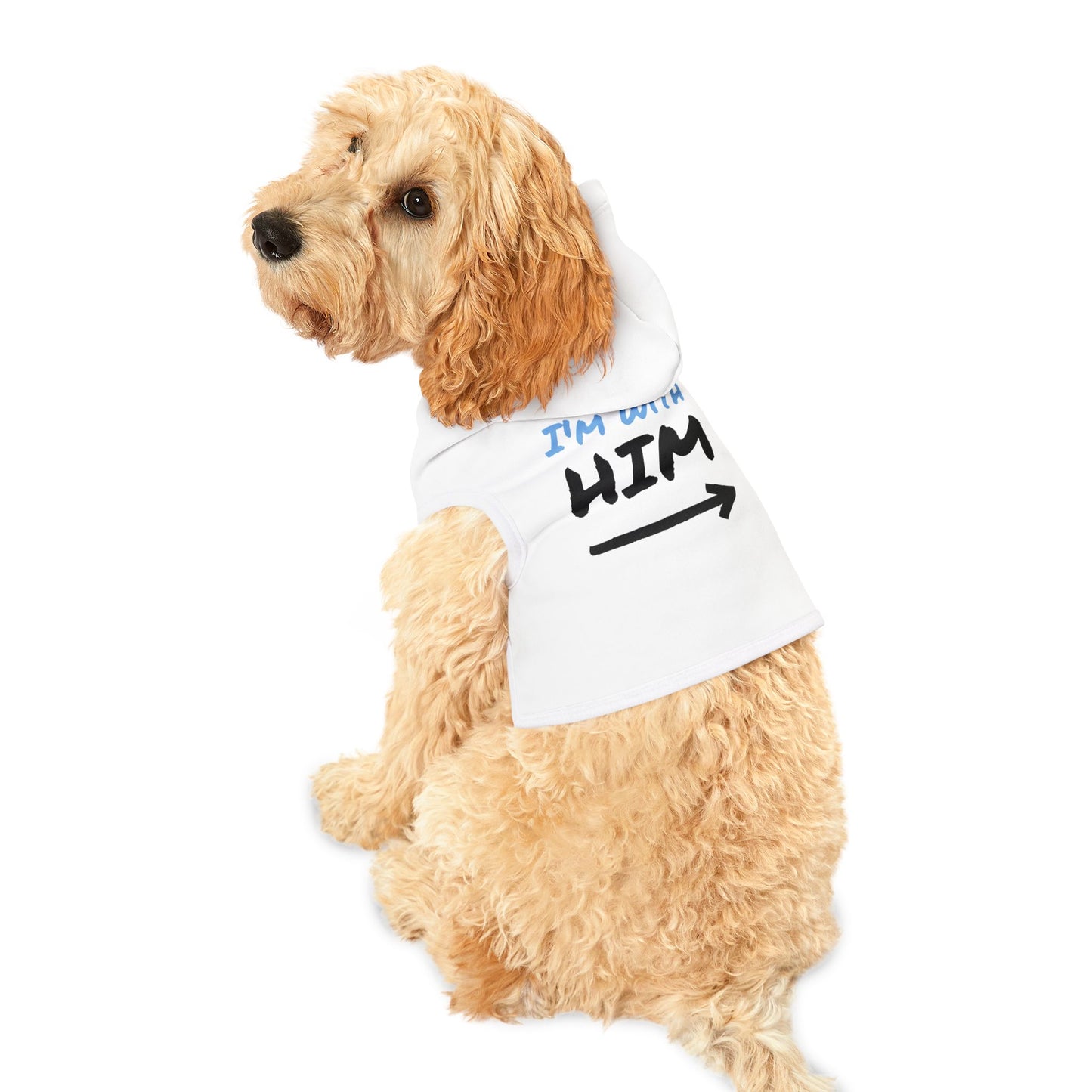 I'm with Him Pet Hoodie