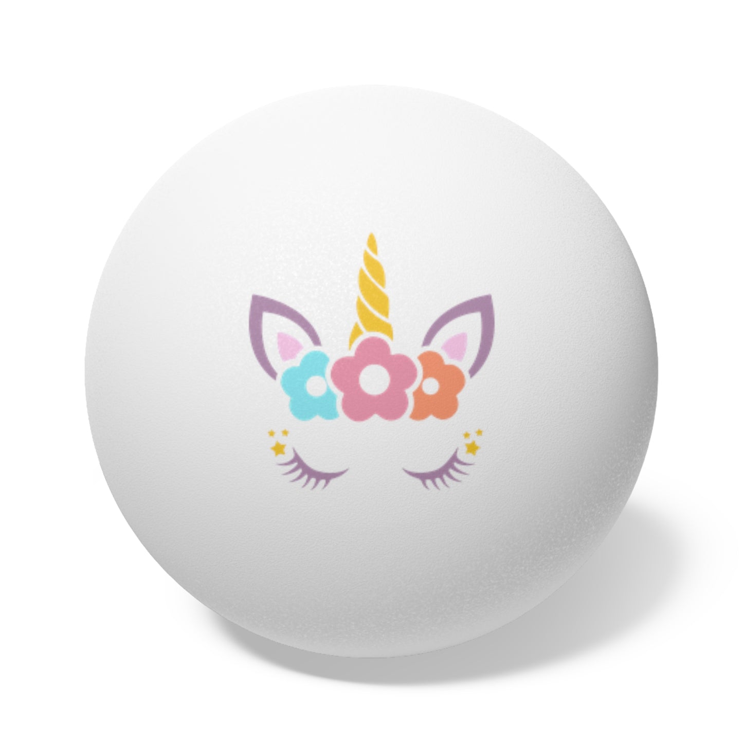 Unicorn Bunny Ping Pong Balls, 6 pcs