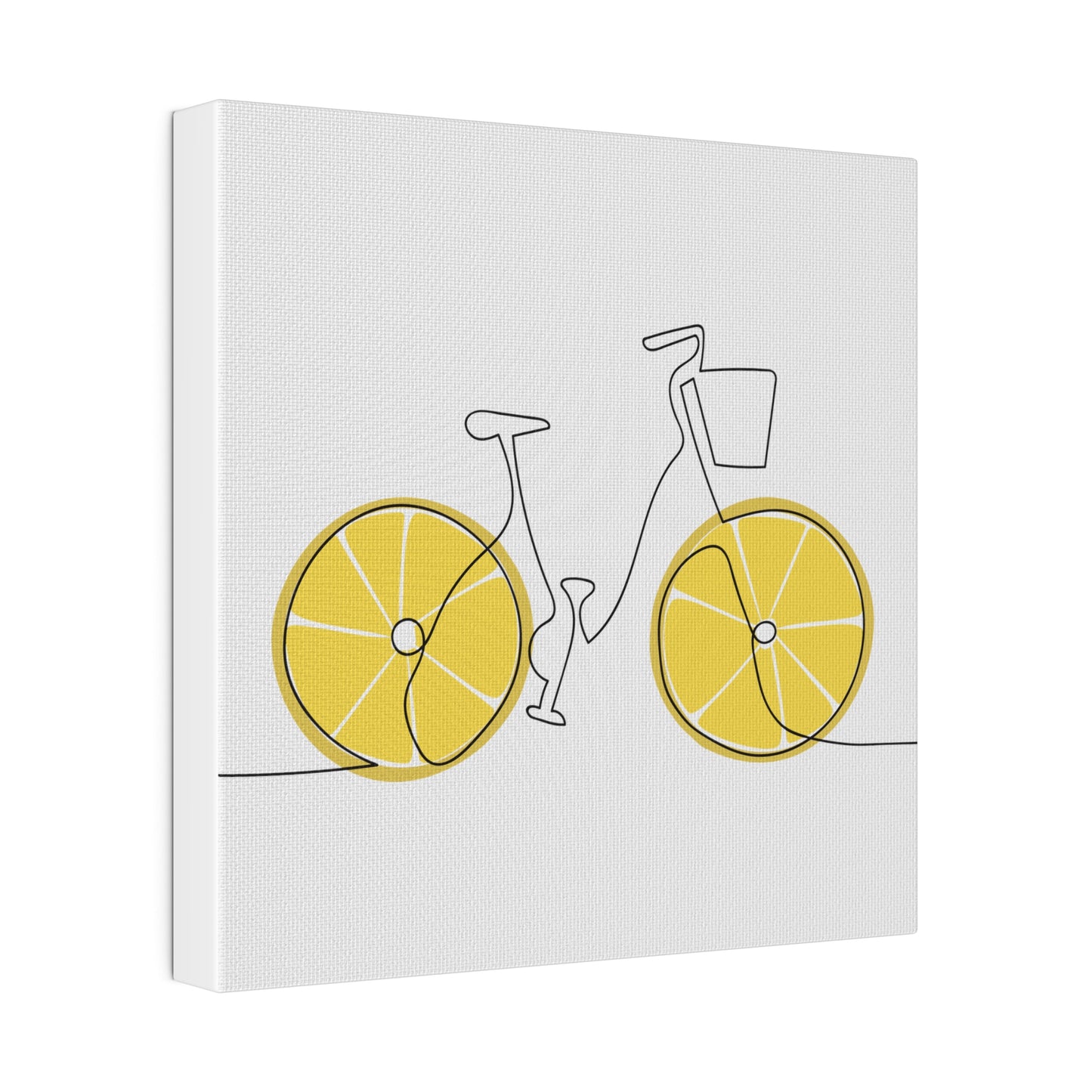 Lemon Wheel Bike Matte Canvas, Stretched, 0.75"