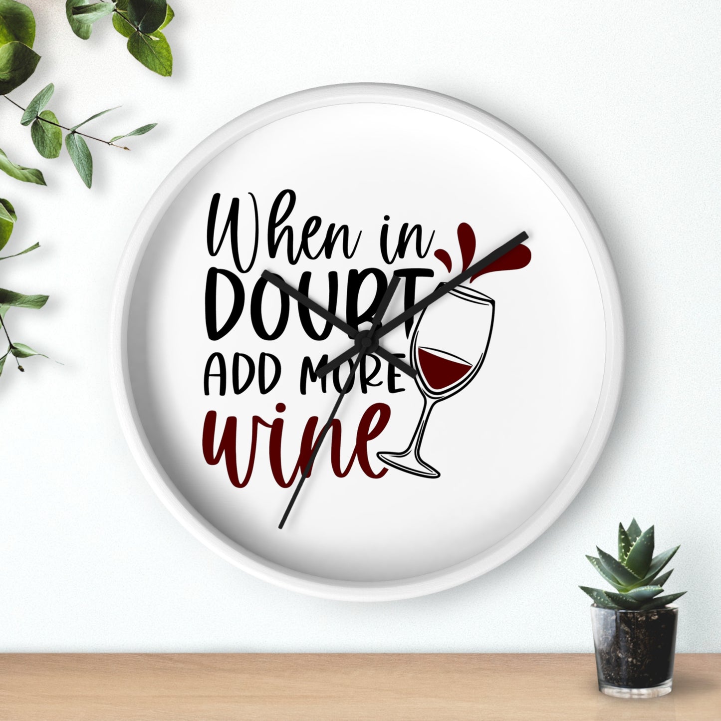 ....Add Wine Wall Clock