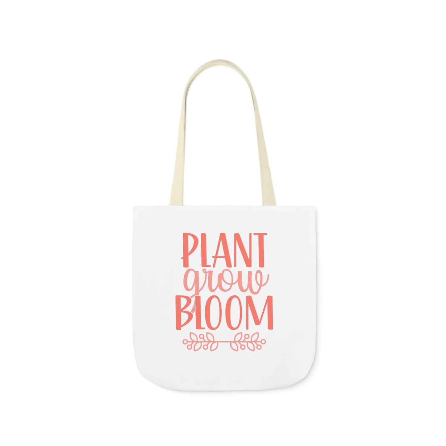 Plant Grow Bloom Spring Canvas Tote Bag, 5-Color Straps