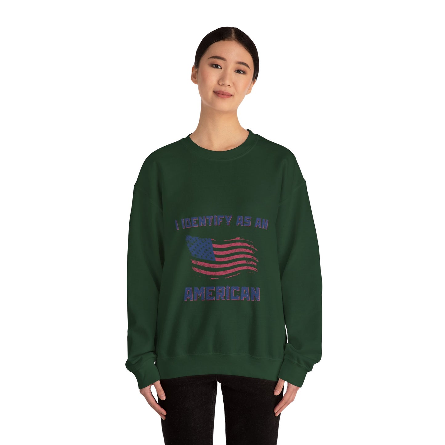 I Identify as American Unisex Heavy Blend™ Crewneck Sweatshirt