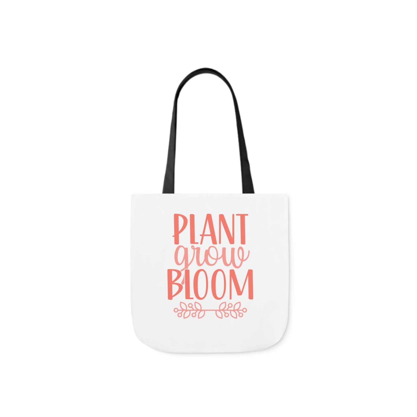 Plant Grow Bloom Spring Canvas Tote Bag, 5-Color Straps