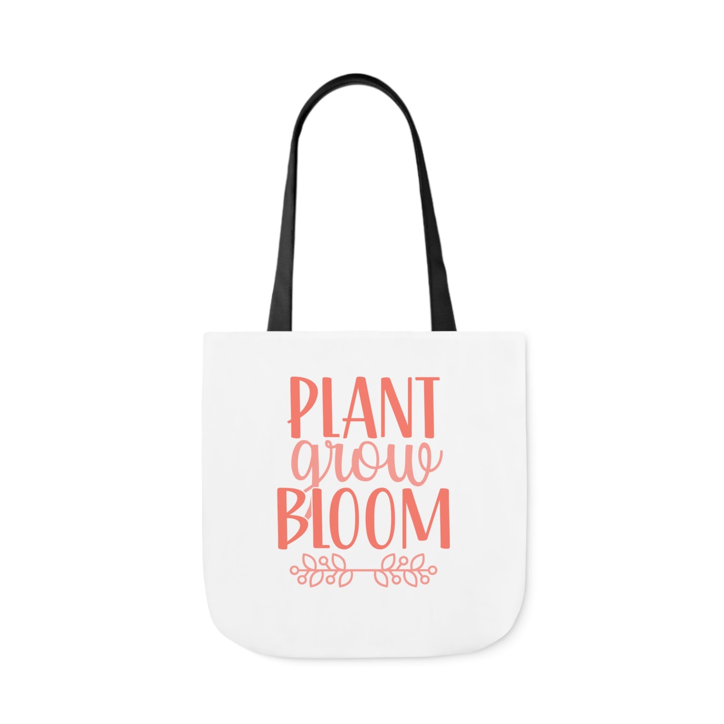 Plant Grow Bloom Spring Canvas Tote Bag, 5-Color Straps