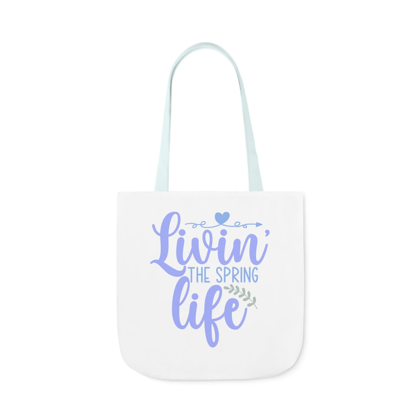 Livin' The Spring Life Canvas Tote Bag, 5-Color Straps