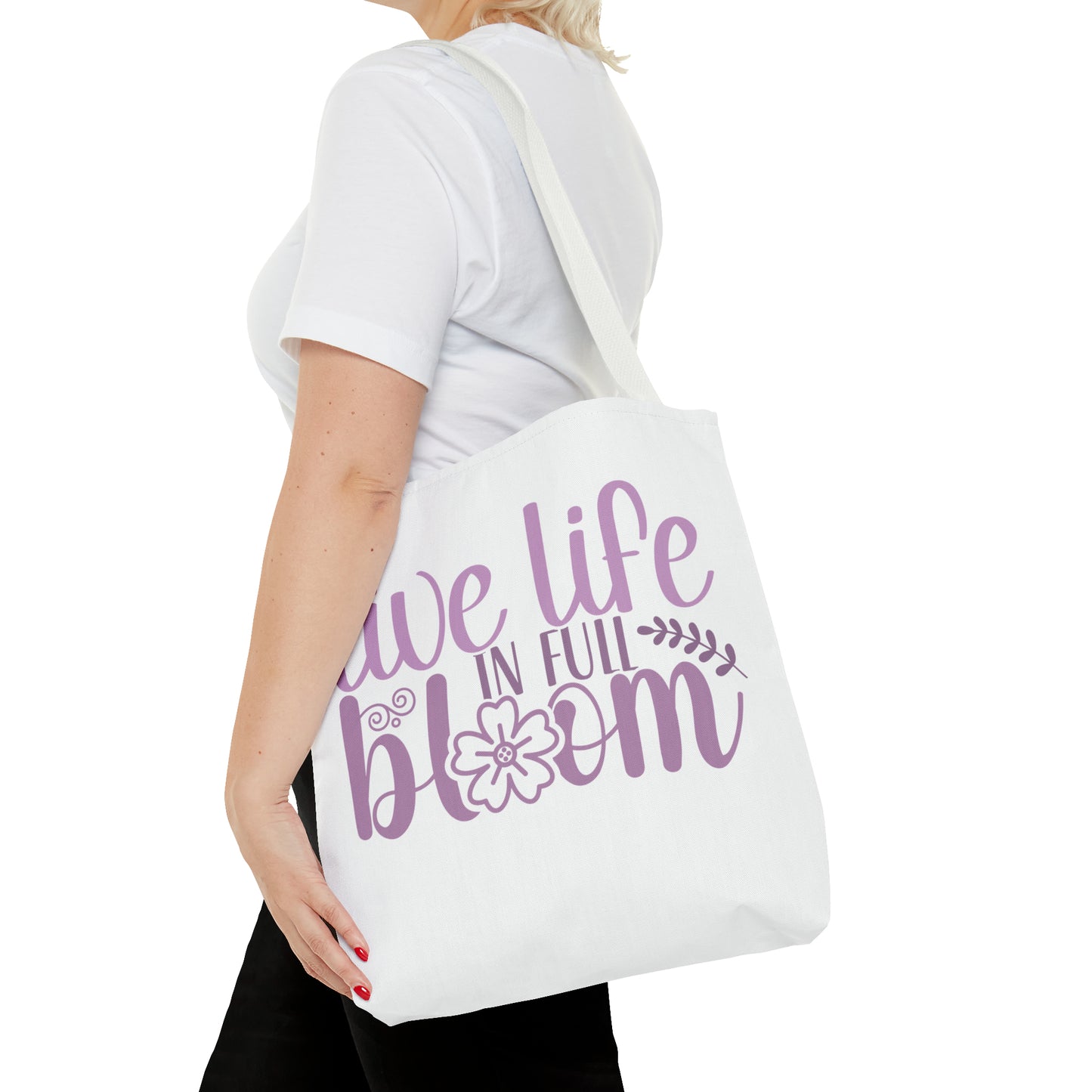 Live Life in Full Bloom Tote Bag (AOP)