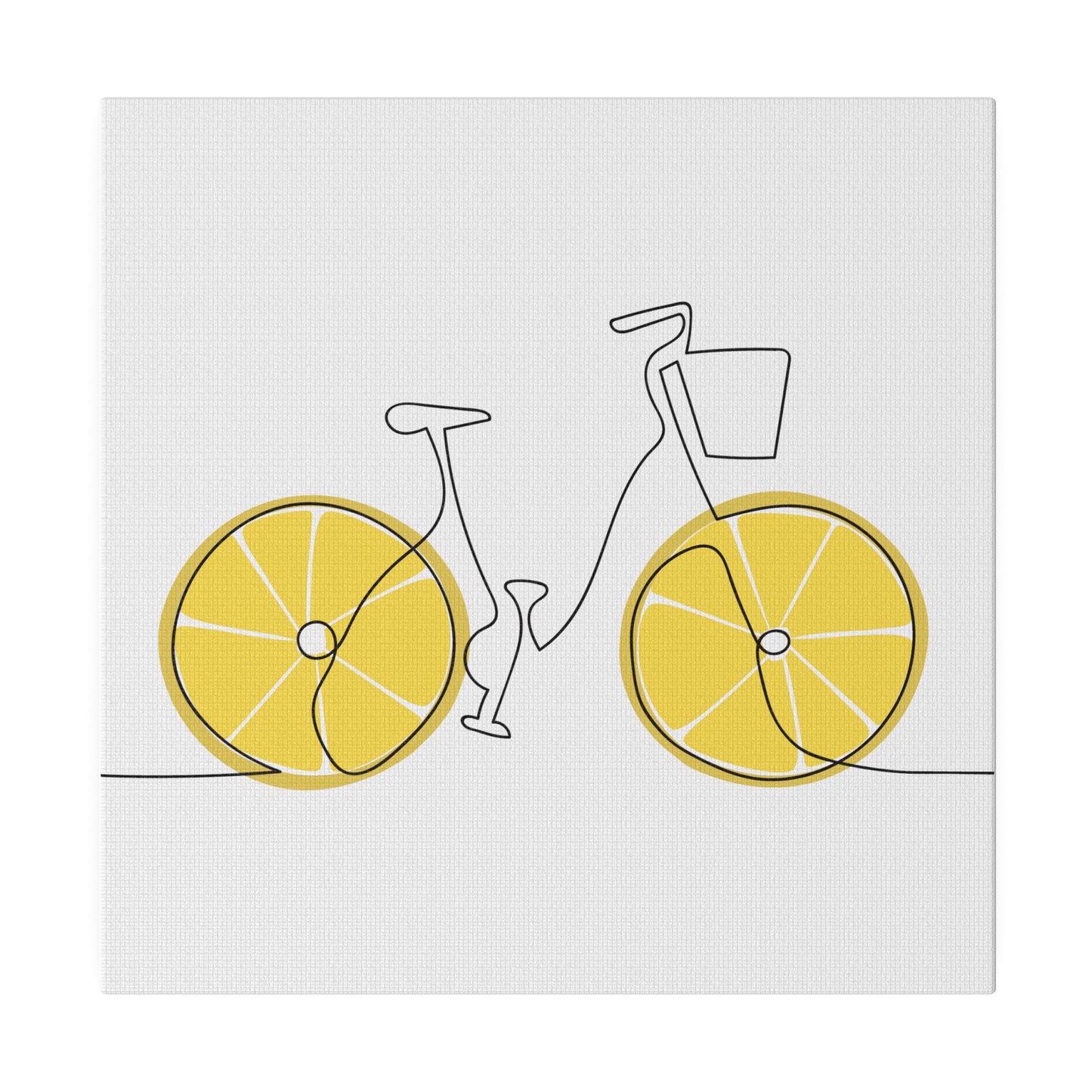 Lemon Wheel Bike Matte Canvas, Stretched, 0.75"