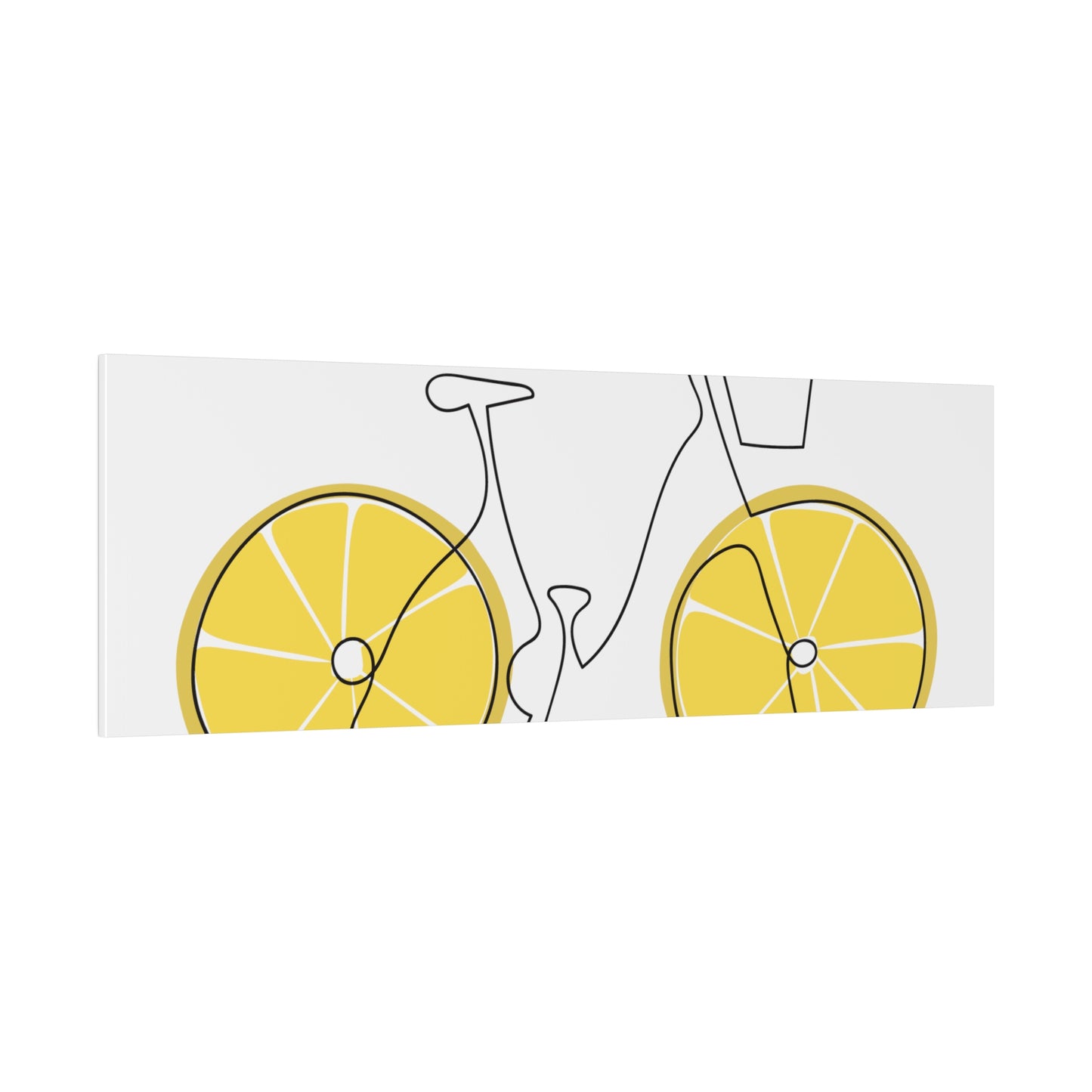 Lemon Wheel Bike Matte Canvas, Stretched, 0.75"