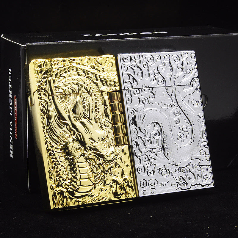 Embossed Chinese Dragon Gas Lighters