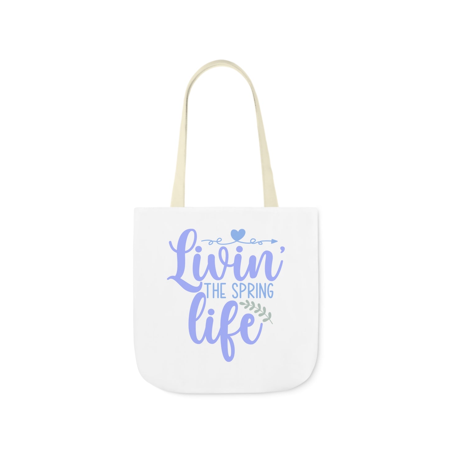 Livin' The Spring Life Canvas Tote Bag, 5-Color Straps