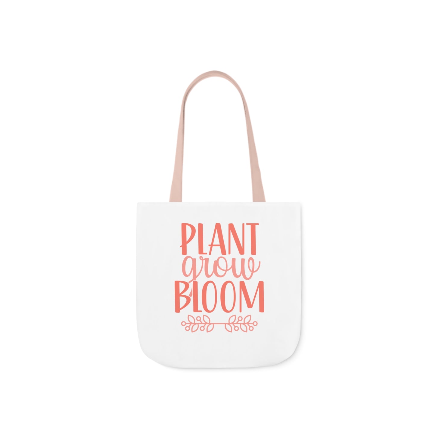 Plant Grow Bloom Spring Canvas Tote Bag, 5-Color Straps