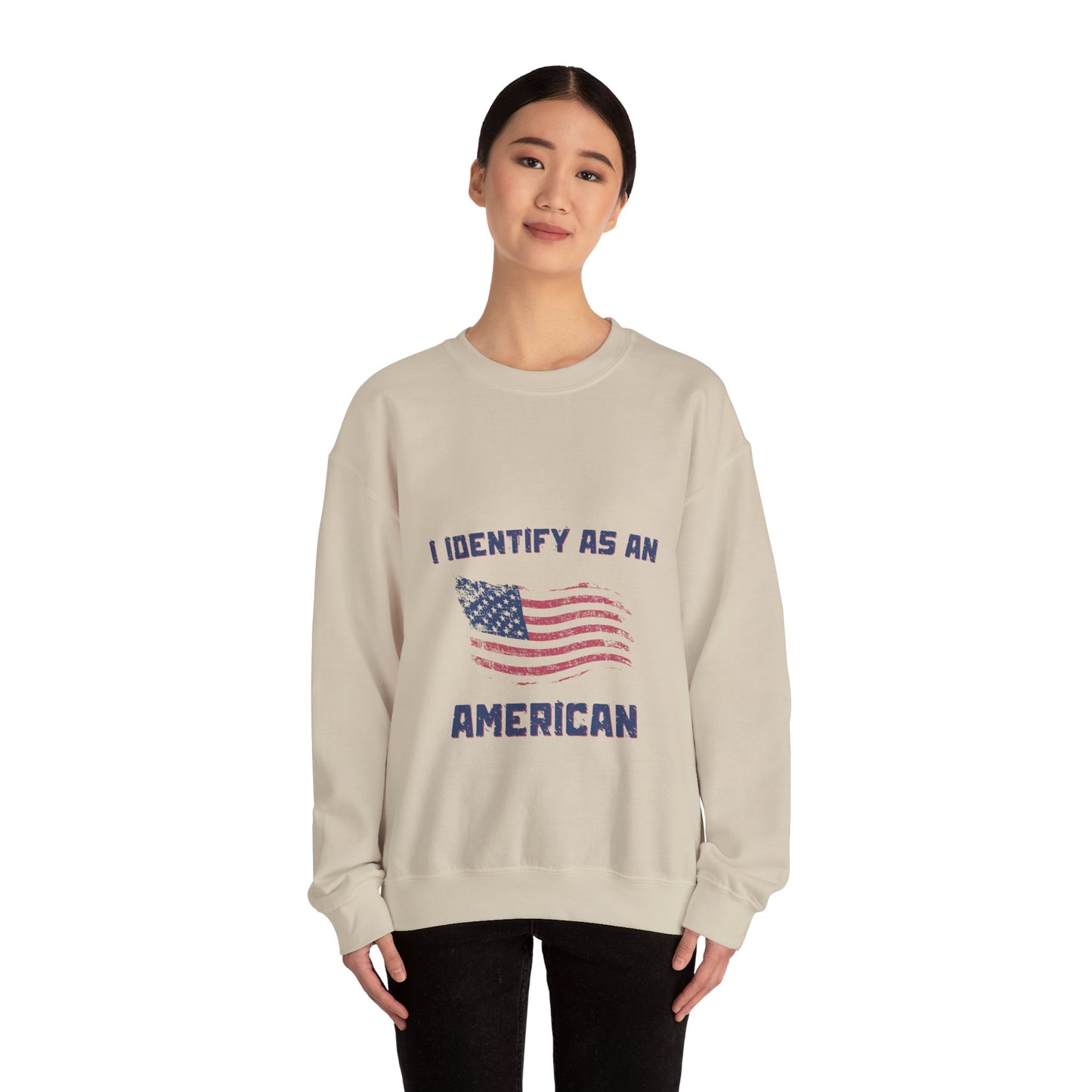 I Identify as American Unisex Heavy Blend™ Crewneck Sweatshirt