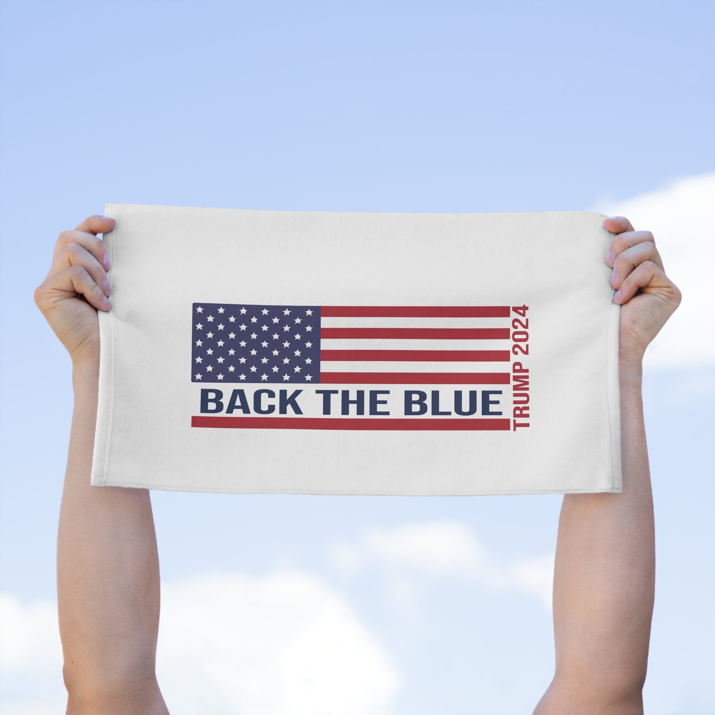 Trump Back The Blue Rally Towel, 11x18