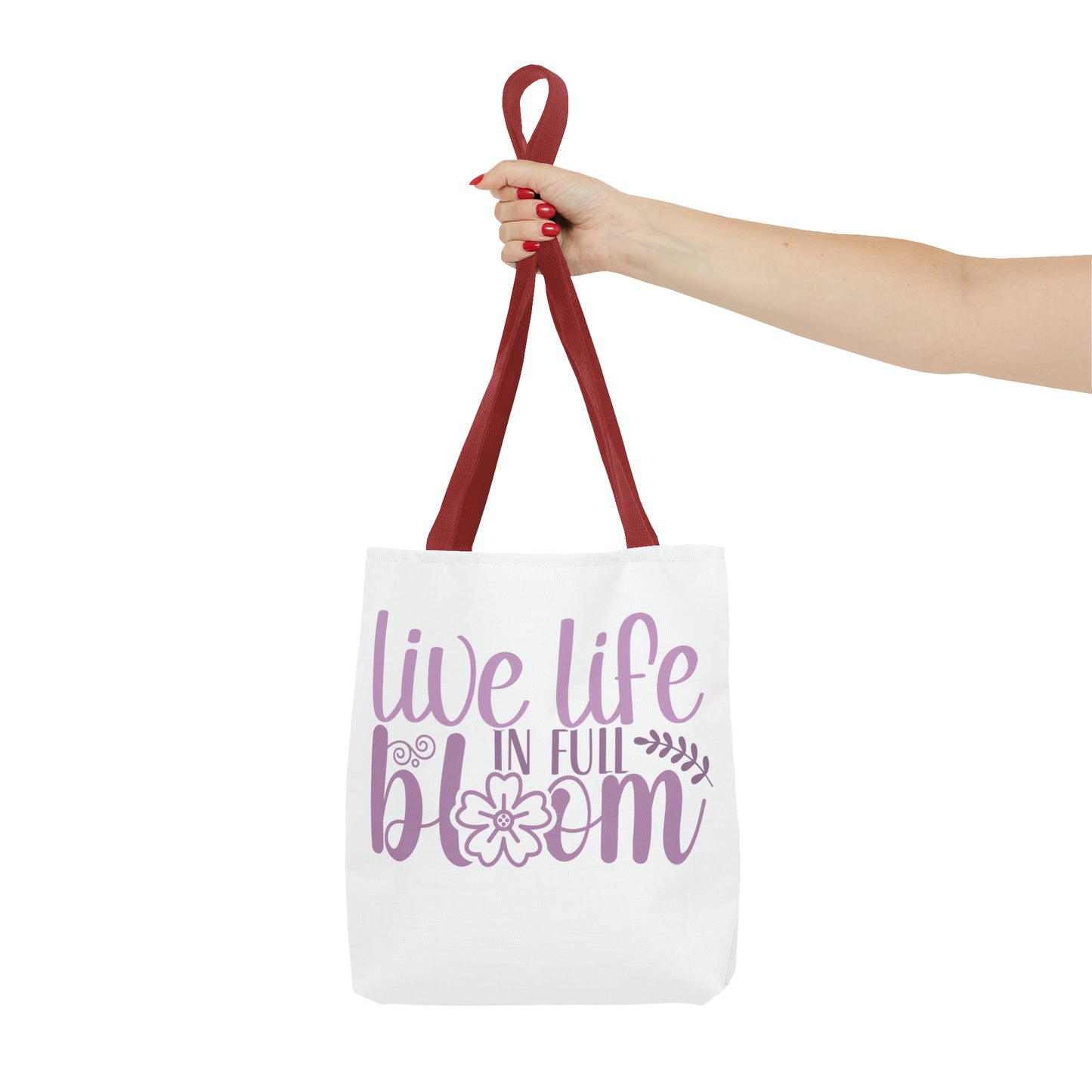 Live Life in Full Bloom Tote Bag (AOP)