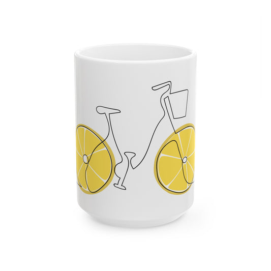 Lemon Wheels Ceramic Mug, (11oz, 15oz)