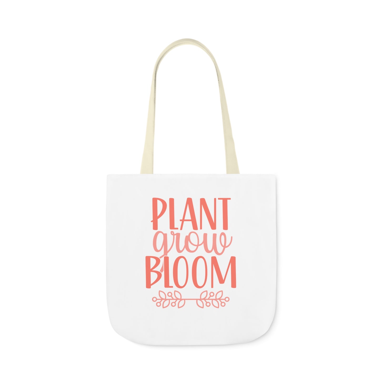 Plant Grow Bloom Spring Canvas Tote Bag, 5-Color Straps