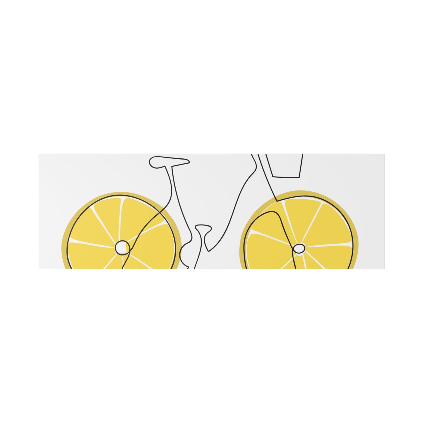 Lemon Wheel Bike Matte Canvas, Stretched, 0.75"