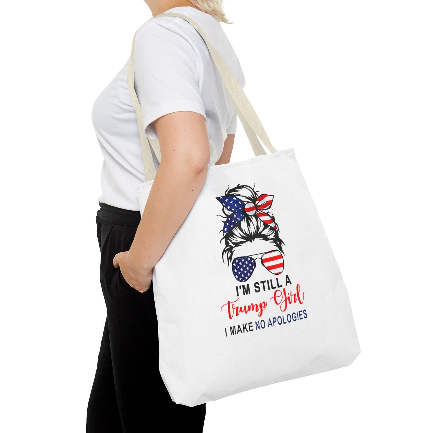 Trump Girl No Apologies Tote Bag (AOP)