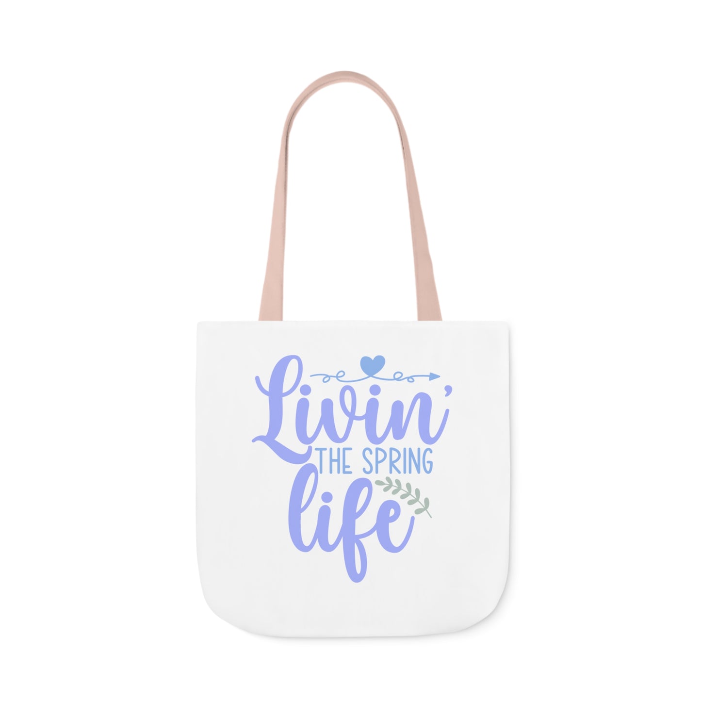 Livin' The Spring Life Canvas Tote Bag, 5-Color Straps