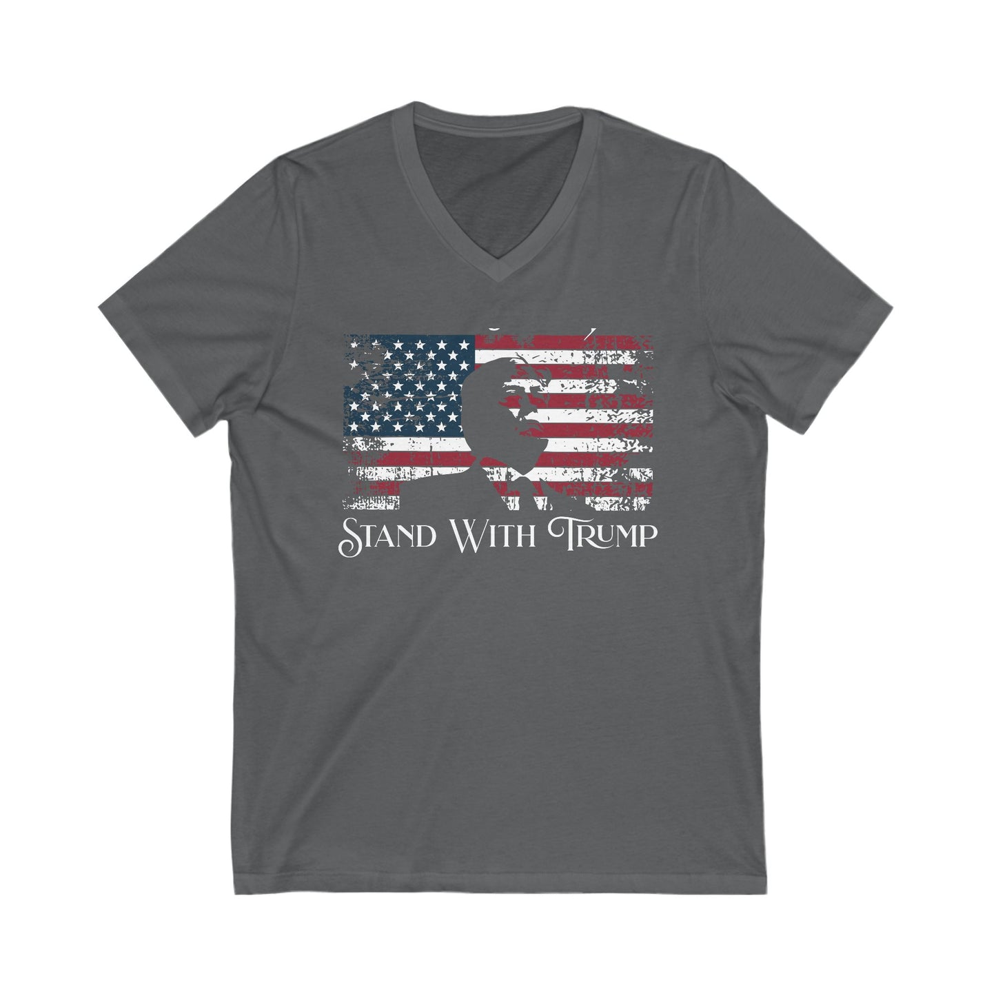 Stand With Trump Unisex Jersey Short Sleeve V-Neck Tee