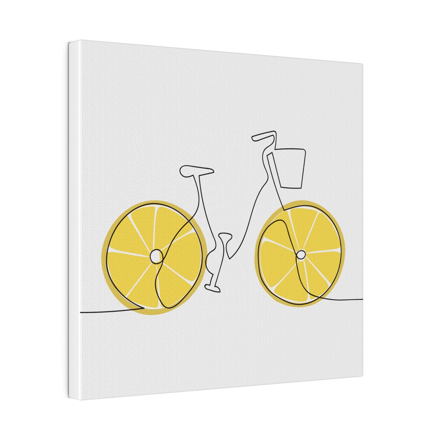 Lemon Wheel Bike Matte Canvas, Stretched, 0.75"