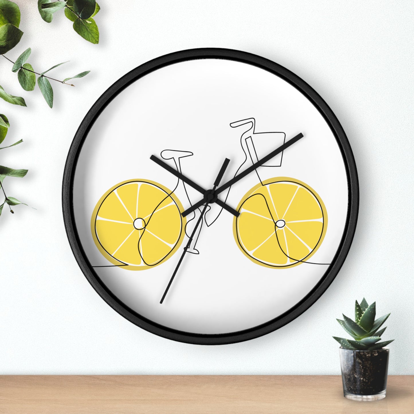 Lemon Wheel Bike Wall Clock