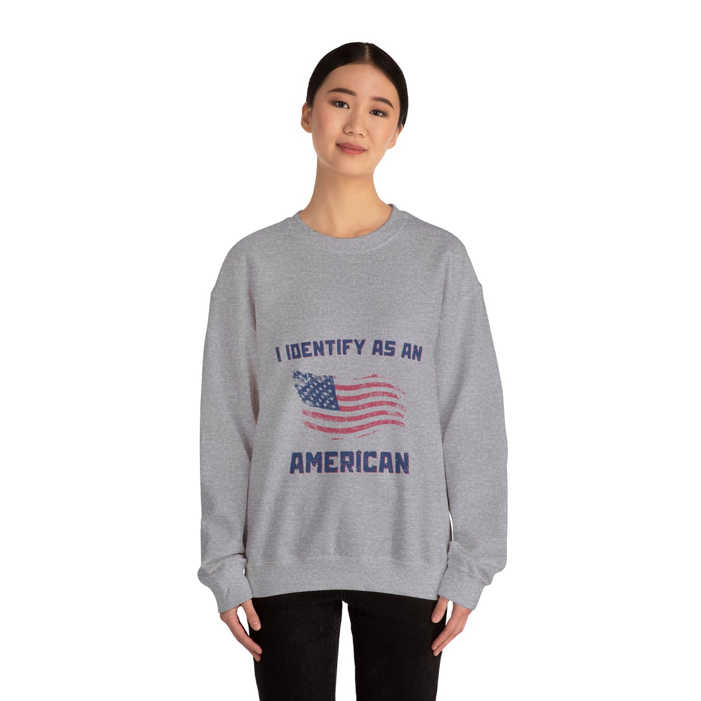 I Identify as American Unisex Heavy Blend™ Crewneck Sweatshirt