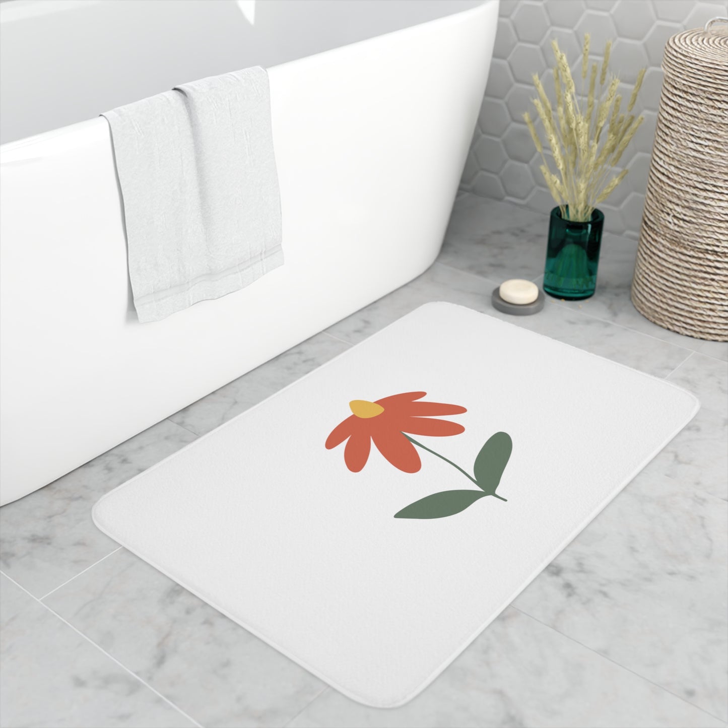 Flower Memory Foam Bath Mat