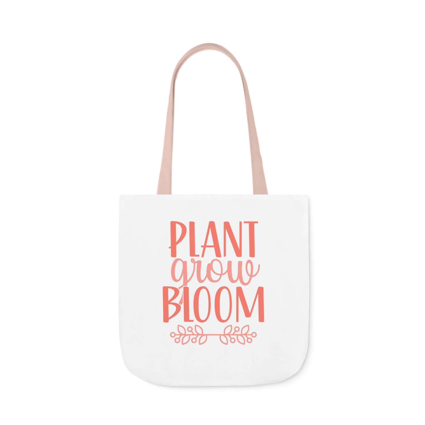 Plant Grow Bloom Spring Canvas Tote Bag, 5-Color Straps