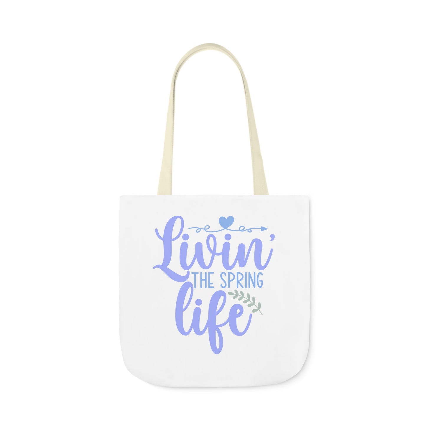 Livin' The Spring Life Canvas Tote Bag, 5-Color Straps