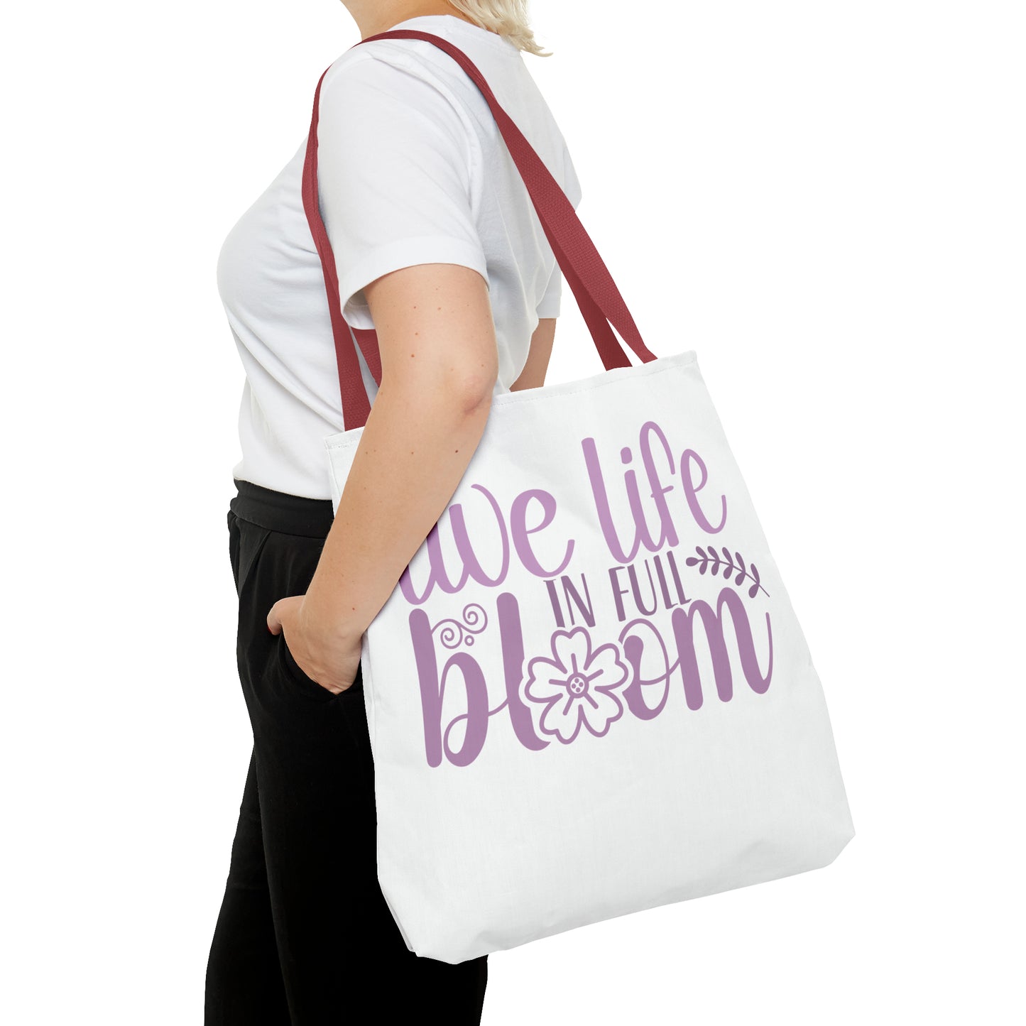 Live Life in Full Bloom Tote Bag (AOP)