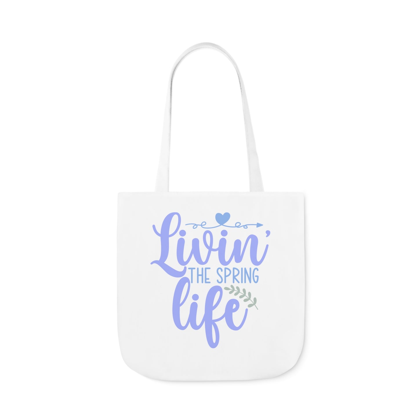 Livin' The Spring Life Canvas Tote Bag, 5-Color Straps