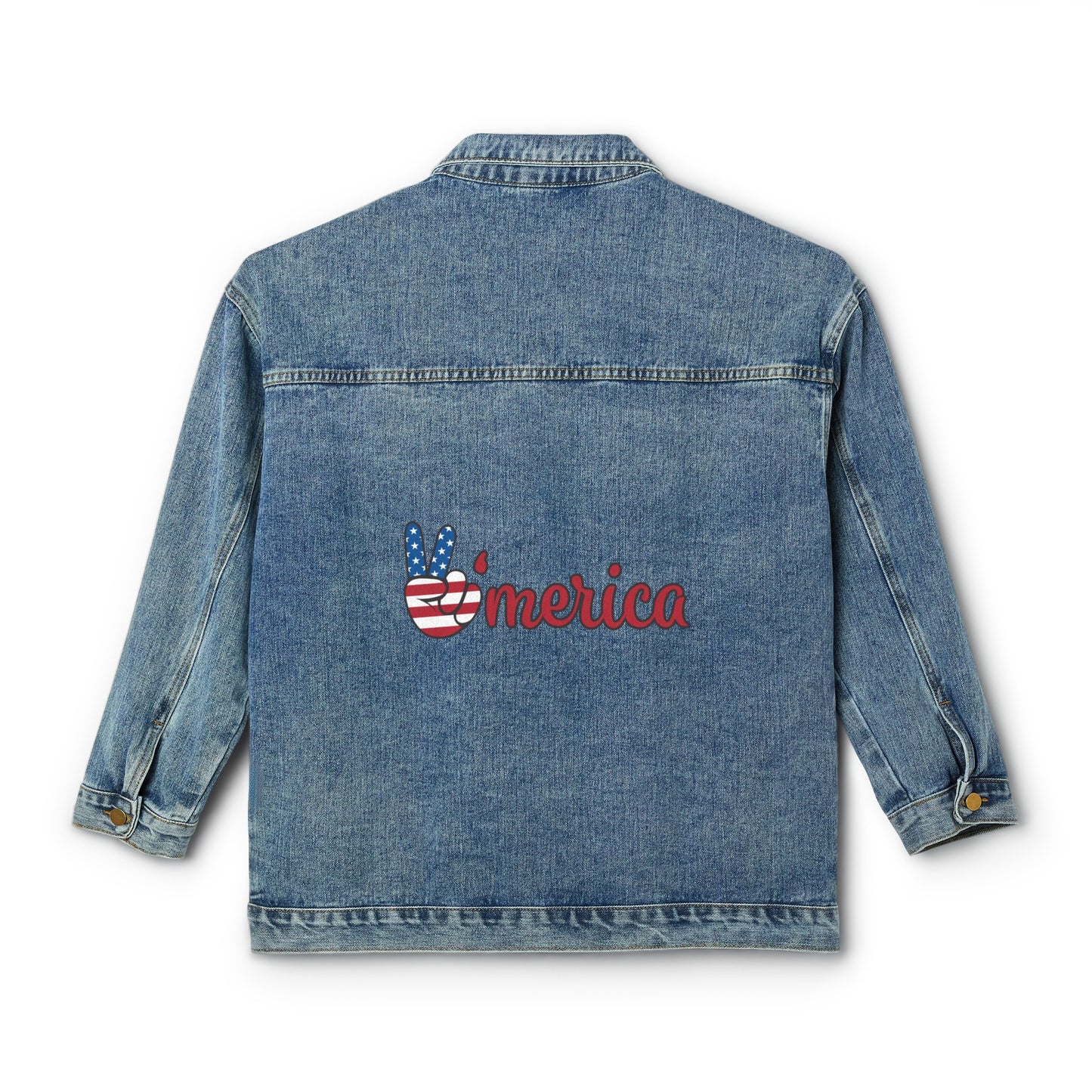 Peace Sign 'Merica Women's Denim Jacket