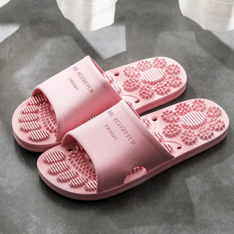 Women Men Massage Home Slippers Couple Shoes Summer Sandals House Soft Non Slip Wear Resistant Slides Indoor Bathroom Flip Flops