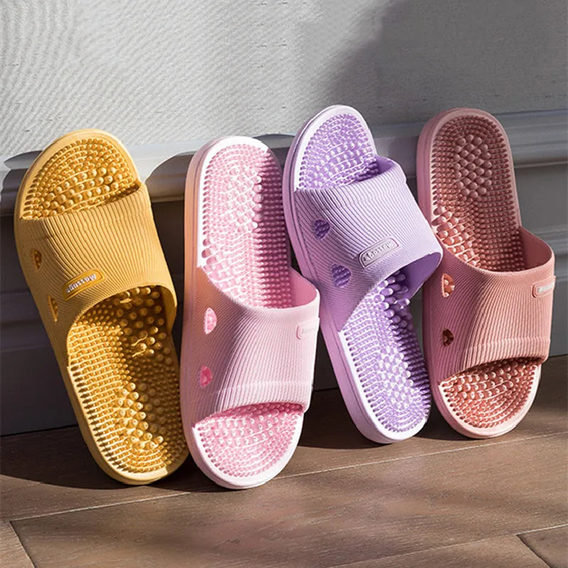 Women Men Massage Home Slippers Couple Shoes Summer Sandals House Soft Non Slip Wear Resistant Slides Indoor Bathroom Flip Flops