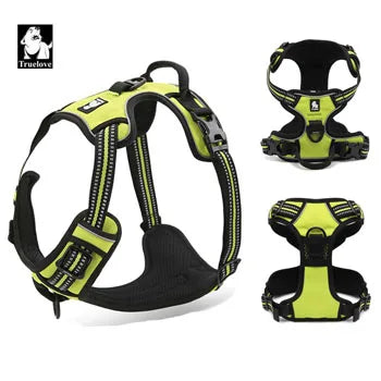 Truelove Reflective Nylon Pet Dog Harness No Pull Tactical For Small Medium Large Service Dog Vest Padded Mesh Adjustable Soft