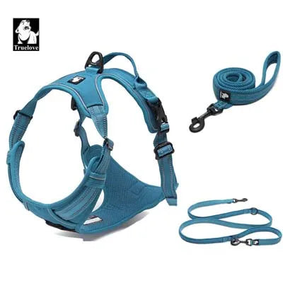 Truelove Reflective Nylon Pet Dog Harness No Pull Tactical For Small Medium Large Service Dog Vest Padded Mesh Adjustable Soft