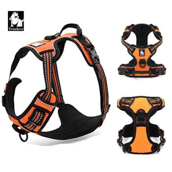 Truelove Reflective Nylon Pet Dog Harness No Pull Tactical For Small Medium Large Service Dog Vest Padded Mesh Adjustable Soft