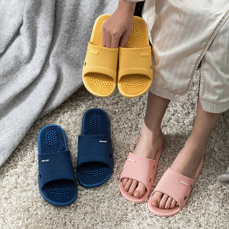 Women Men Massage Home Slippers Couple Shoes Summer Sandals House Soft Non Slip Wear Resistant Slides Indoor Bathroom Flip Flops