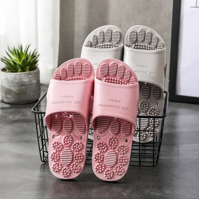 Women Men Massage Home Slippers Couple Shoes Summer Sandals House Soft Non Slip Wear Resistant Slides Indoor Bathroom Flip Flops